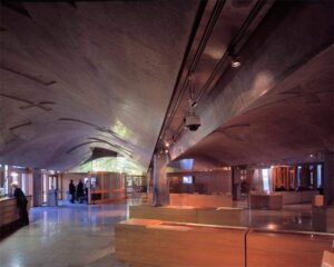Interior of the Scottish Parliament Building in Edinburgh