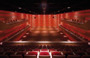 LED lighting inside the Muziekgebouw in the Netherlands