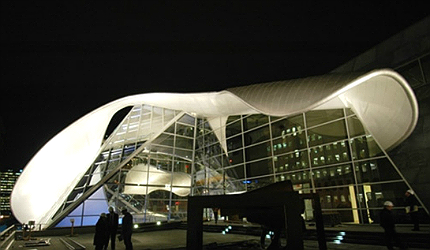 The Art Gallery of Alberta's most distinctive feature is undoubtedly its winding 190-metre stainless steel wave