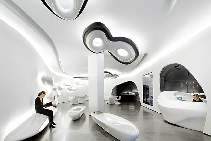 Roca London Gallery is infused with the spatial design theme of water