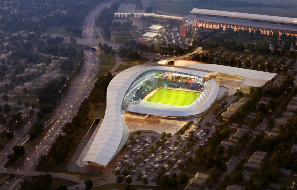 Belmont Park soccer stadium in US