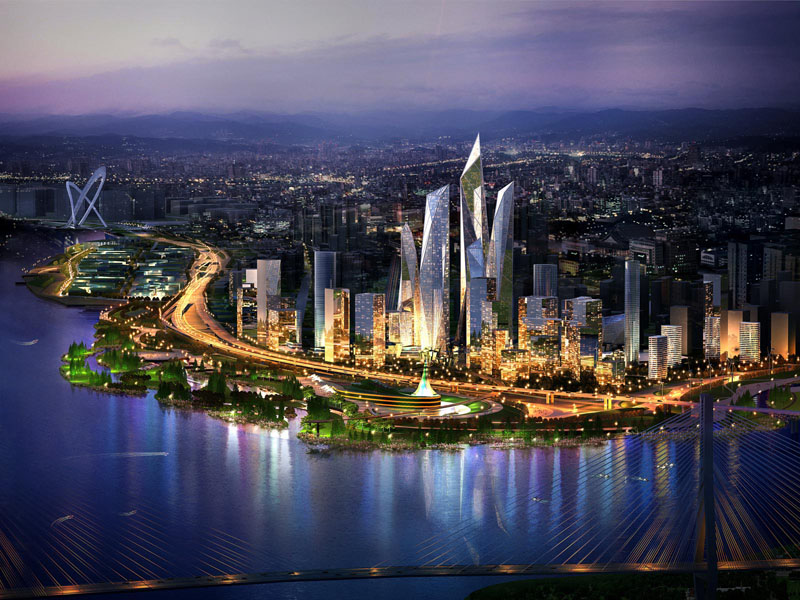 Nanjing waterfront in China