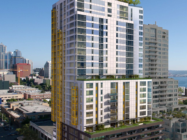 Wood Partners high-rise apartment complex in Seattle